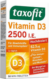 Taxofit Vitamin D3 2500 I.E. Tabletten 50 Stück – Bild 1 von 3