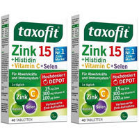Produktbild von taxofit Zink 15 mg mit Histidin, Vitamin C und Selen Tabletten für Erwachsene