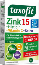 Taxofit Zink Histidin Selen Depot Tabletten 40 Stück – Bild 1 von 4