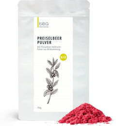 tea exclusive Bio Preiselbeer Pulver Wildsammlung ohne Zusatzstoffe 150 g – Bild 1 von 3