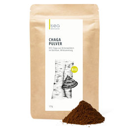 tea exclusive Chaga Pilz Pulver Bio Wildsammlung 125g – Bild 1 von 3
