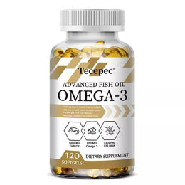 Tecepec Advanced Omega 3 Fish Oil mit EPA und DHA Kapseln für Erwachsene 120 Stück – Bild 1 von 3