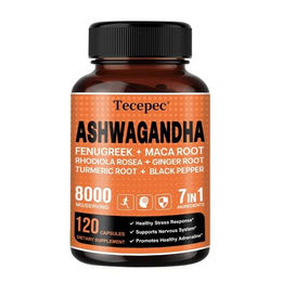 Tecepec Ashwagandha 8000 mg Nahrungsergänzungsmittel 120 Kapseln – Bild 1 von 4