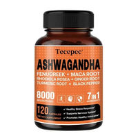 Produktbild von Tecepec Ashwagandha 8000 mg Nahrungsergänzungsmittel 120 Kapseln