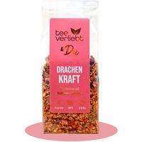 Produktbild von teeverliebt & Du Drachenkraft Kollagen Früchtetee mit Moringablättern und Beeren-Drachenfrucht-Mix loser Tee ohne Zusatzstoffe 90g