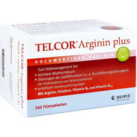 Produktbild von Telcor Arginin plus mit B-Komplex Filmtabletten 240 Stück zuckerfrei glutenfrei laktosefrei für Senioren