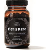 Produktbild von TERRAGEM Lion's Mane Kapseln mit Löwenmähne Pilz Extrakt, vegan, 60 Kapseln