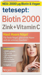 Tetesept Biotin 2000 Zink Selen Kombination 30 Tabletten – Bild 1 von 1