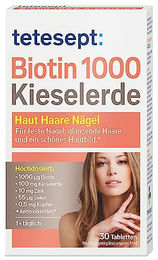 tetesept Biotin-Komplex mit Kieselerde und Zink Tabletten für Erwachsene 30 Stück – Bild 1 von 1