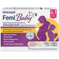 Produktbild von tetesept Femi Baby Filmtabletten für Schwangere und Stillende 60 Stück