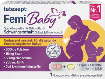Tetesept Femi Baby Filmtabletten und Weichkapseln für Schwangere und Stillende 60 Stück – Bild 1 von 2