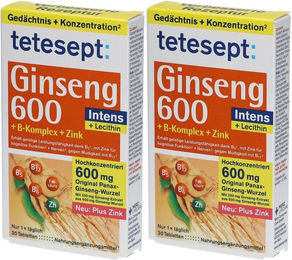 tetesept Ginseng 600 Intens B-Komplex Tabletten für Erwachsene – Bild 1 von 1