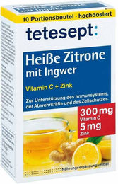 Tetesept Heiße Zitrone mit Ingwer Pulver zuckerfrei glutenfrei laktosefrei – Bild 1 von 2