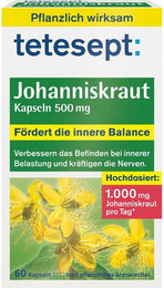 Tetesept Johanniskraut Kapseln 500 mg pflanzlicher Ursprung 60 Stück – Bild 1 von 2