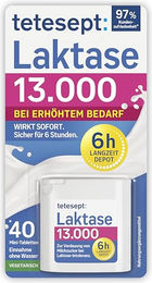 tetesept Laktase 13.000 Tabletten mit 40 Stück vegetarisch laktosefrei und glutenfrei – Bild 1 von 4
