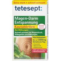 Produktbild von Tetesept Magen-Darm Entspannung Kautabletten laktosefrei ohne Zusatzstoffe 20 Stück