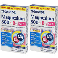 Produktbild von tetesept Magnesium 500 + B12 Forte Tabletten mit Magnesium Oxid 60 Stück