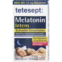 Produktbild von tetesept Melatonin Intensiv Tabletten vegan glutenfrei laktosefrei zuckerfrei 30 Stück