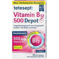Produktbild von Tetesept Vitamin B12 500 Depot Filmtabletten für Erwachsene 30 Stück