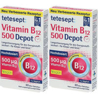Produktbild von tetesept Vitamin B12 500 Depot Filmtabletten für Erwachsene 60 Stück