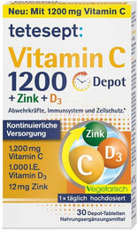 Tetesept Vitamin C 1200 mg mit Zink und Vitamin D3 Depot Tabletten – Bild 1 von 2