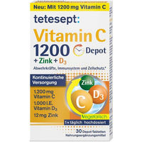 Produktbild von Tetesept Vitamin C 1200 mg mit Zink und Vitamin D3 Depot Tabletten