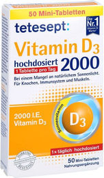 Tetesept Vitamin D3 2000 hochdosierte Tabletten 50 Stück – Bild 1 von 1