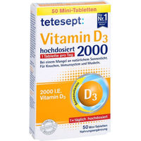 Produktbild von Tetesept Vitamin D3 2000 hochdosierte Tabletten 50 Stück