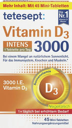 tetesept Vitamin D3 Intens Tabletten vegetarisch laktosefrei glutenfrei für Erwachsene – Bild 1 von 1