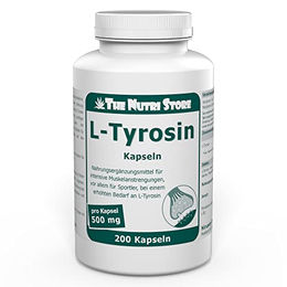 The Nutri Store L-Tyrosin 500 mg Kapseln 200 Stück ohne Zusatzstoffe – Bild 1 von 2