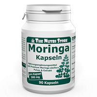 Produktbild von The Nutri Store Moringa Kapseln mit Moringa oleifera Pulver und Extrakt vegan 90 Stück