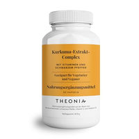 Produktbild von Theonia Kurkuma-Extrakt Complex mit Vitamin D3, Vitamin C und schwarzem Pfeffer Kapseln