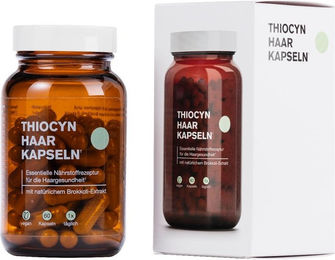 Thiocyn Haarkapseln mit Zink, Biotin und Selen für Frauen, vegan, glutenfrei und laktosefrei, 60 Kapseln – Bild 1 von 3