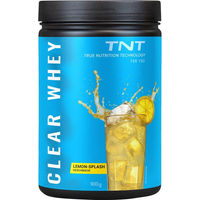 Produktbild von TNT Clear Whey Protein Isolat Lemon Splash Zitrone Pulver laktosefrei vegetarisch