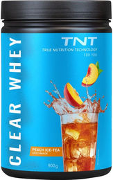 TNT Clear Whey Protein Isolat Peach Ice Tea laktosefrei vegetarisch Pulver – Bild 1 von 2