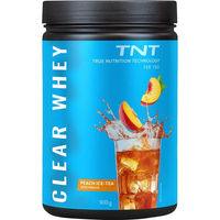 Produktbild von TNT Clear Whey Protein Isolat Peach Ice Tea laktosefrei vegetarisch Pulver