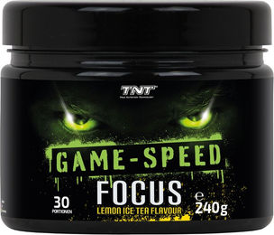TNT Game Speed Focus Pre-Workout Booster mit Rhodiola Rosea Pulver Zitronen-Eistee vegan 240g – Bild 1 von 5