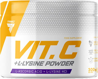 Trec Nutrition Vitamin C und L-Lysin Pulver mit Ascorbinsäure für Sportler und Erwachsene 300 g – Bild 1 von 2