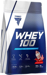 Trec Nutrition Whey 100 Whey Protein Konzentrat Pulver Peanut Butter 900 g – Bild 1 von 2