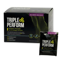 Produktbild von Triple Perform Kollagen Pulver Wild Berry 30x 26g Sachets mit Tri-Collagen Komplex, Zink, Magnesium und Vitamin C