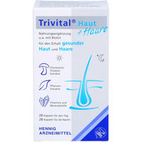 Produktbild von TRIVITAL Haut+Haare Kapseln mit Zink, Biotin und Selen, vegan, laktosefrei und glutenfrei, 56 Stück