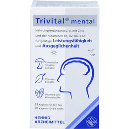 Trivital mental Anti-Stress-Komplex Kapseln von Hennig Arzneimittel vegan laktosefrei glutenfrei 56 Stück – Bild 1 von 4