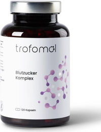 TROFOMOL Blutzucker Komplex Kräuter-Komplex mit Gymnema, Zimt und Bockshornklee, 120 Kapseln, vegan, laktosefrei und glutenfrei – Bild 1 von 3