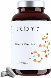 TROFOMOL Eisen Bisglycinat und Vitamin C Kapseln vegan 120 Stück – Bild 1 von 4