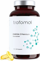 TROFOMOL Omega 3 Premium Fischöl Kapseln mit 330 mg EPA und 220 mg DHA 120 Kapseln – Bild 1 von 3