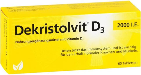 Trommsdorff Dekristolvit D3 2000 I.E. Tabletten 60 Stück glutenfrei laktosefrei ohne Gelatine für Kinder und Erwachsene – Bild 1 von 1
