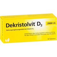 Produktbild von Trommsdorff Dekristolvit D3 2000 I.E. Tabletten 60 Stück glutenfrei laktosefrei ohne Gelatine für Kinder und Erwachsene