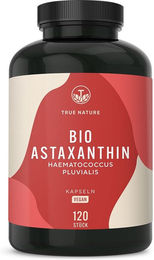 TRUE NATURE Bio Astaxanthin Kapseln vegan hochdosiert 8mg 120 Stück – Bild 1 von 5
