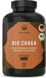 TRUE NATURE® Bio Chaga Kapseln vegan mit Polysacchariden & Beta-Glucanen 180 Stück – Bild 1 von 2