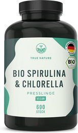 TRUE NATURE® Bio Spirulina Chlorella Superfood-Mischung hochdosiert 600 Tabletten – Bild 1 von 3